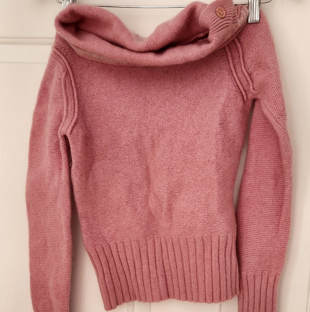 Anthropologie brand wool cashmere sweater size S pink